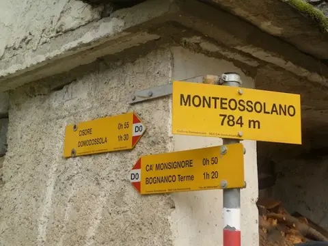 Il cartello di Monteossolano, 784 m