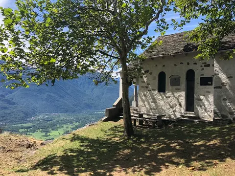 Una chiesetta all'ombra di un albero