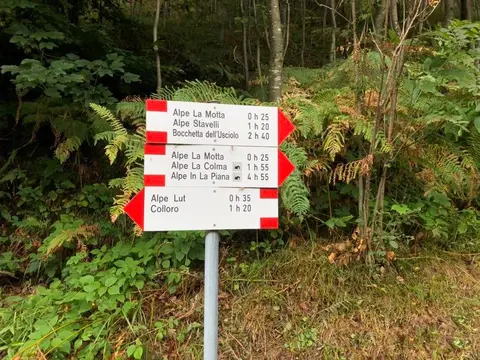 I cartelli del sentiero A40