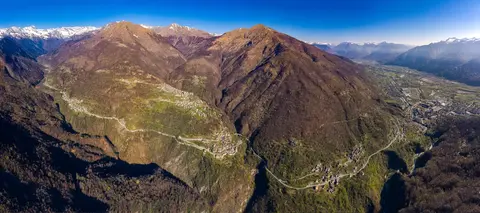 Le montagne viste dall'alto