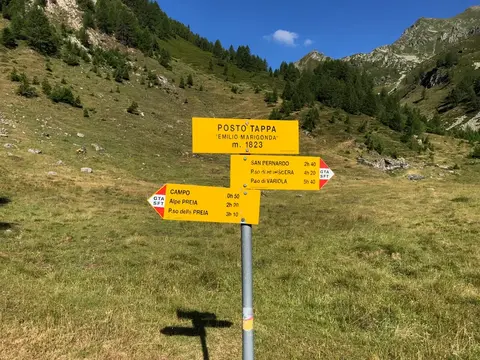 I cartelli del posto tappa Marigonda