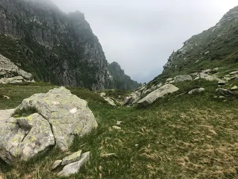 Il vallone verso il passo dell'Acqua Fredda