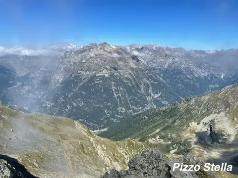 Le montagne svizzere viste dal Pizzo Stella