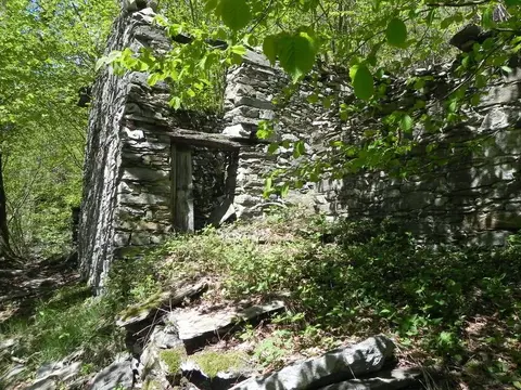 Le baite in rovina nel bosco