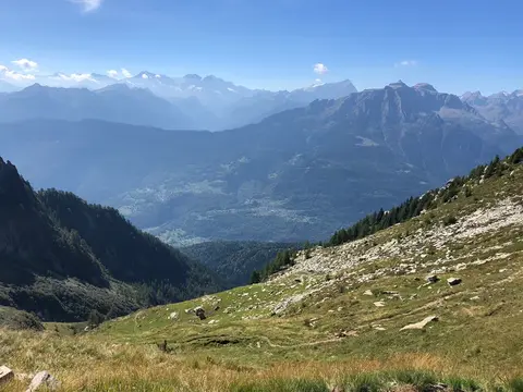 La valle Antigorio e le montagne viste dalla salita