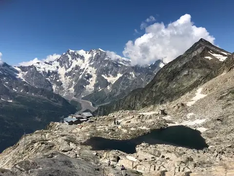 Il Monte Rosa dal passo del Moro