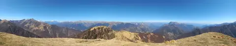 Panorama a 360 gradi dalla cresta