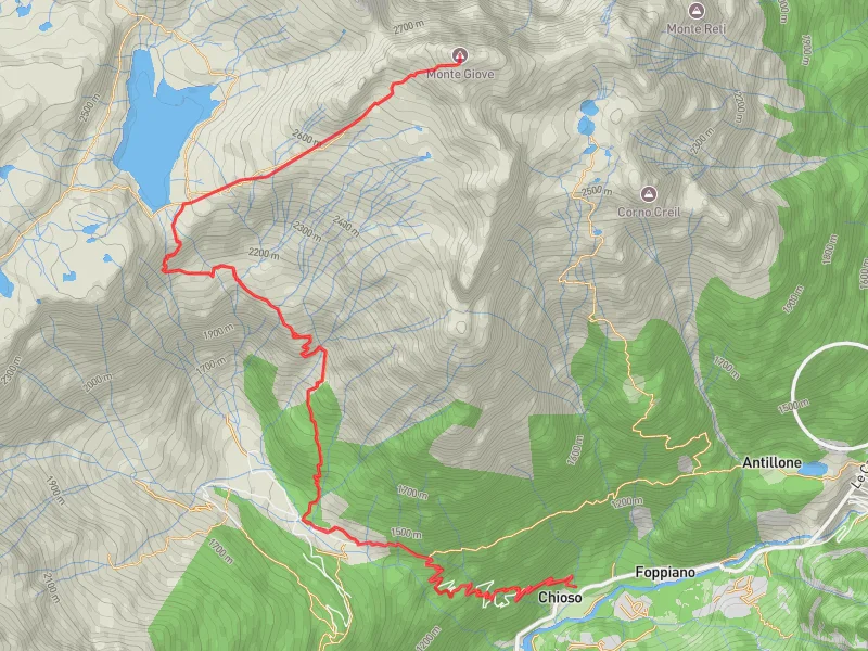 mappa monte giove