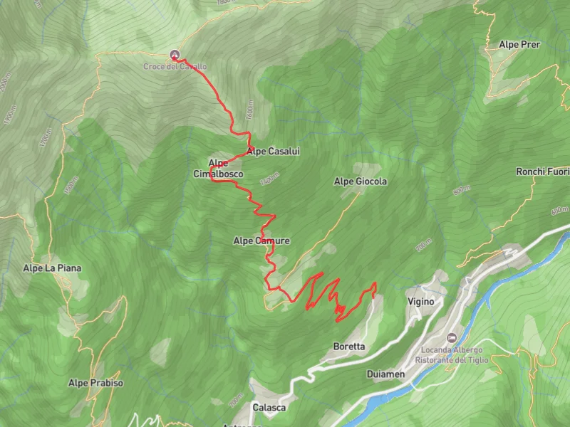 mappa croce del cavallo