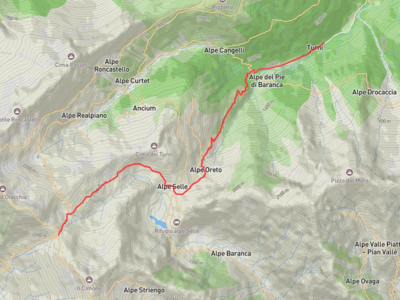 mappa colle d'egua