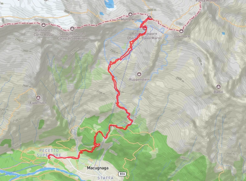 mappa passo del moro