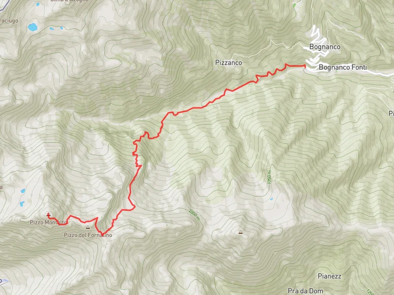 mappa pizzo Montalto