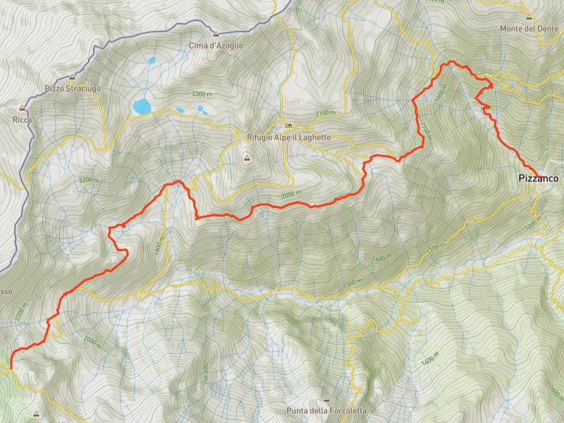 mappa passo della preia