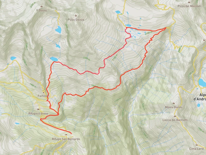 mappa sentiero dei laghi