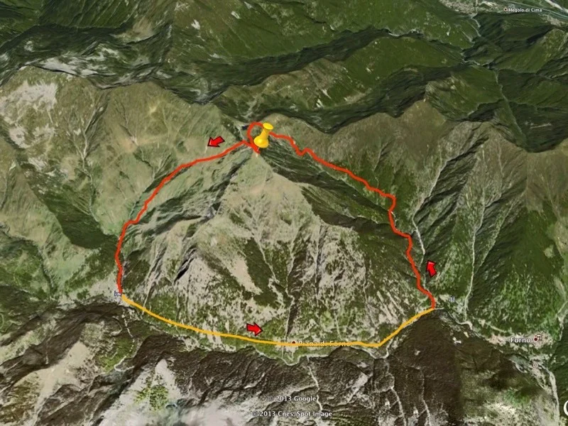 mappa cima Ravinella