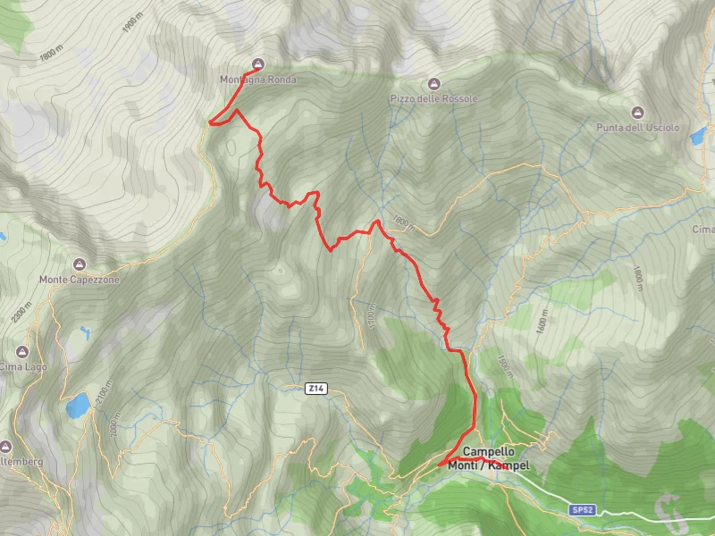 mappa cima ronda