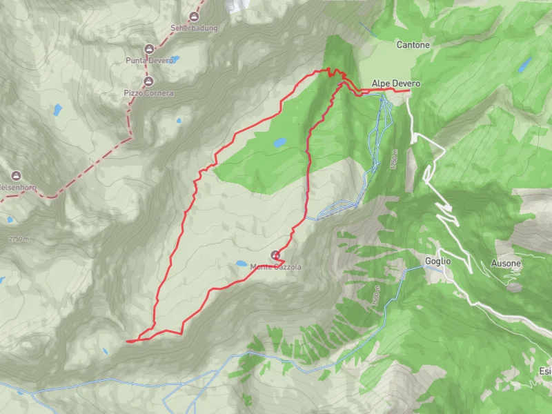 mappa monte cazzola