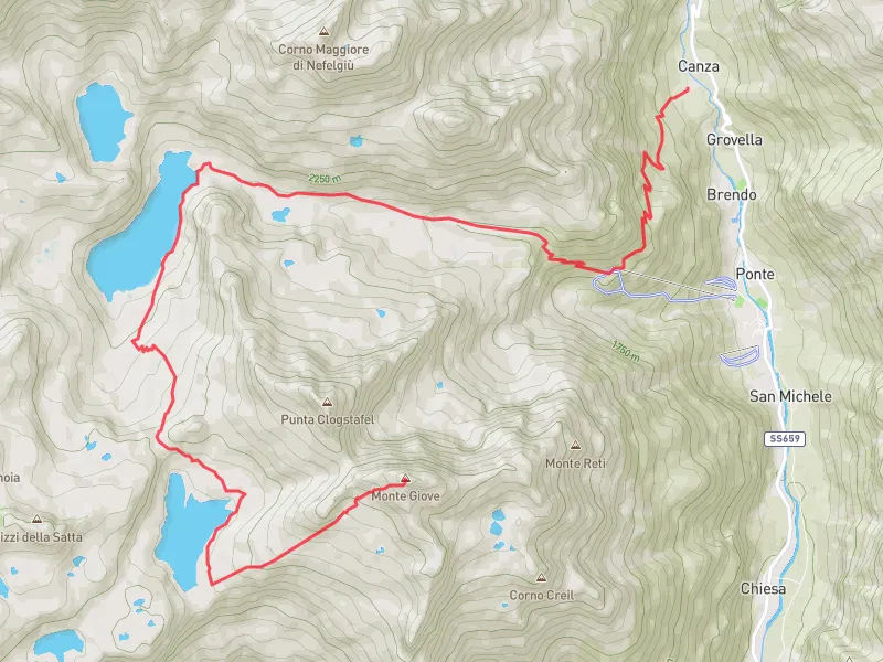 mappa monte giove