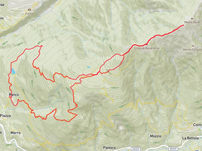 mappa monte Alom