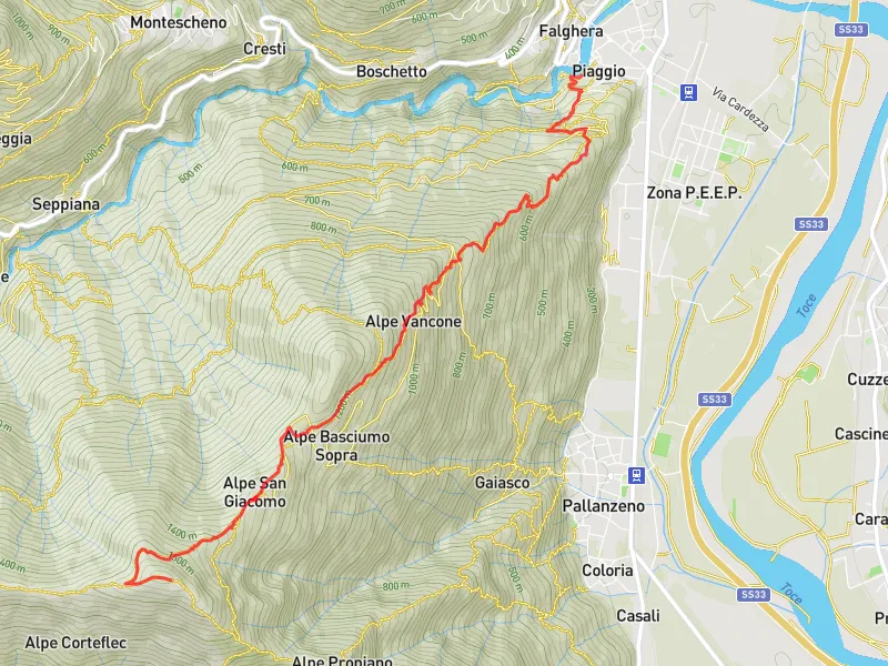 mappa pizzo castello