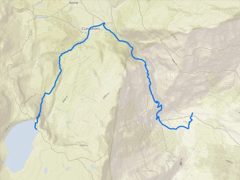 mappa lago d'avino